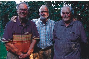 Bruce Broderius, Jürgen Groth und Claus Broderius (von links)